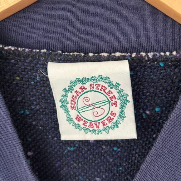 2 Vintage 90s Sugar Street Weavers Nordic Grandpa Grandma Sweaters - Picture 2 of 8